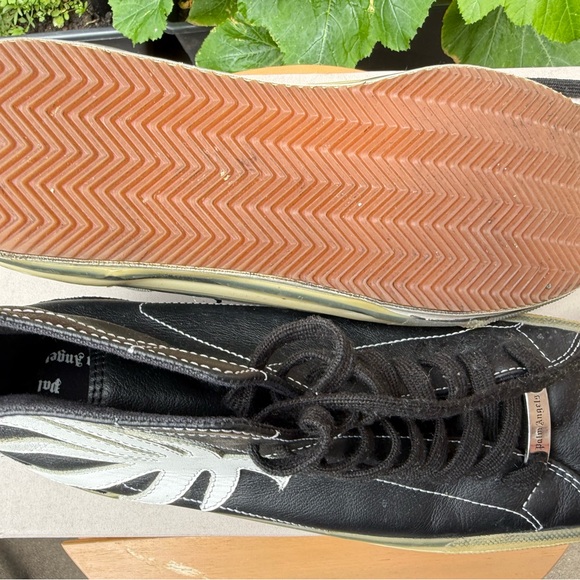 Palm Angels Sneakers Vulcanized High Top Black leather Size 10.5/11 Mens (EU44) - Picture 10 of 12